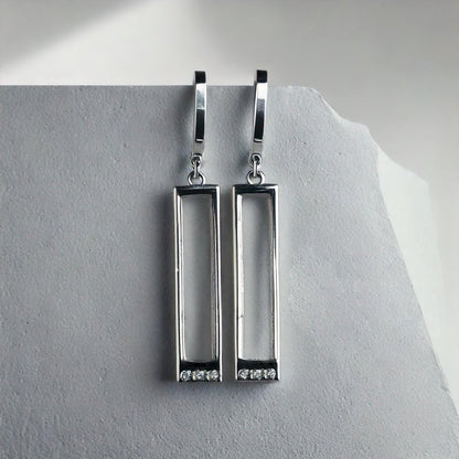 Silver Geometric Earring