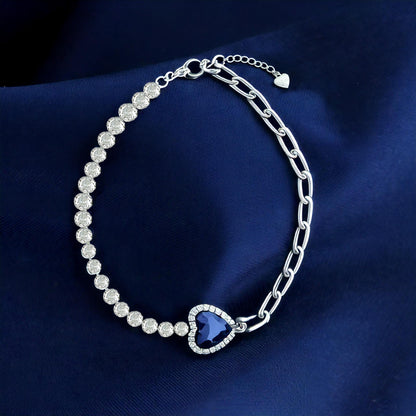 Heart Of The Ocean Silver Bracelet