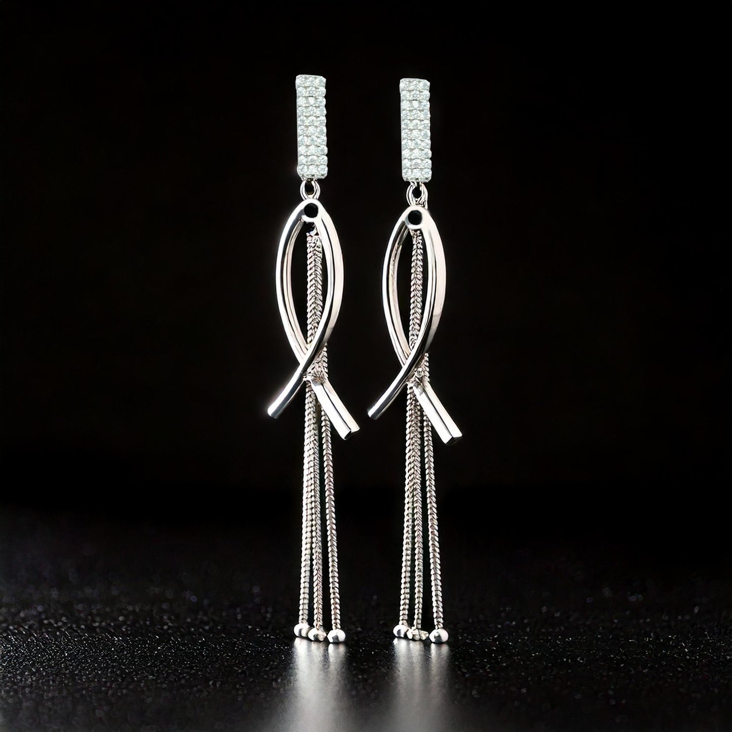 Silver Big Drop Earring