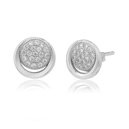 Micro Pave  Round Earring