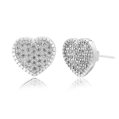 Heart Shape Micro Pave Cubic Zircon Earring