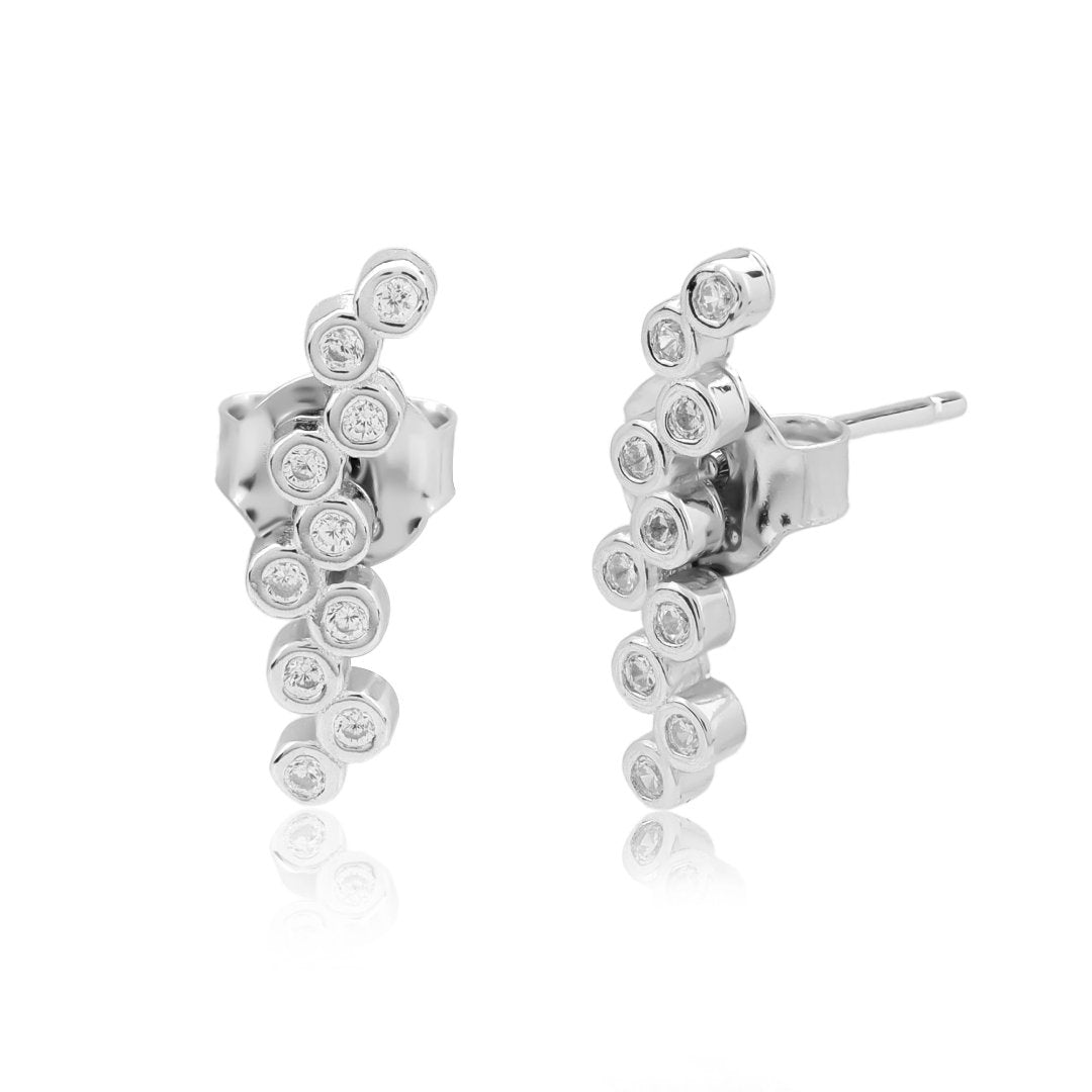 Bezal Set Cubic Zircon Liner Earring