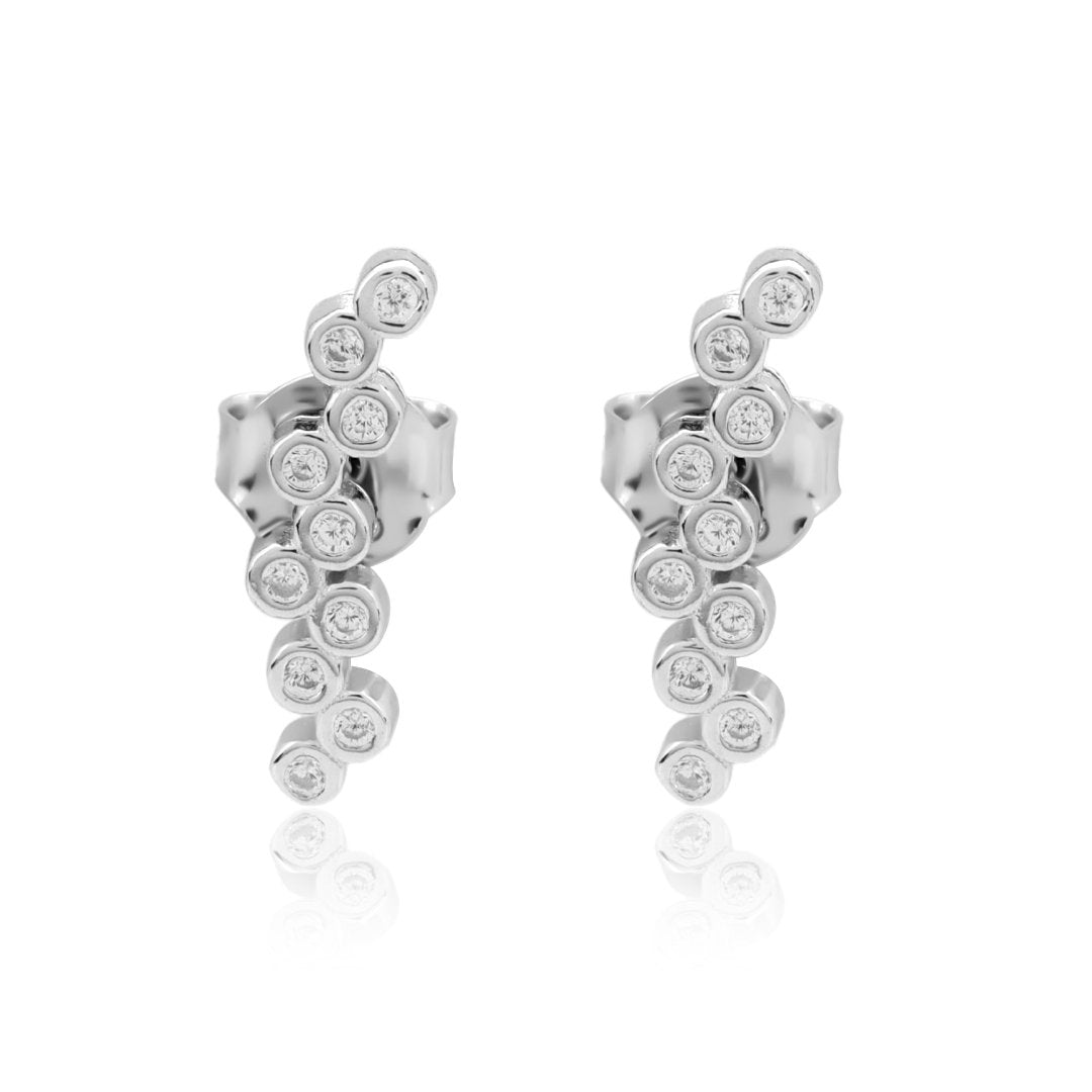 Bezal Set Cubic Zircon Liner Earring