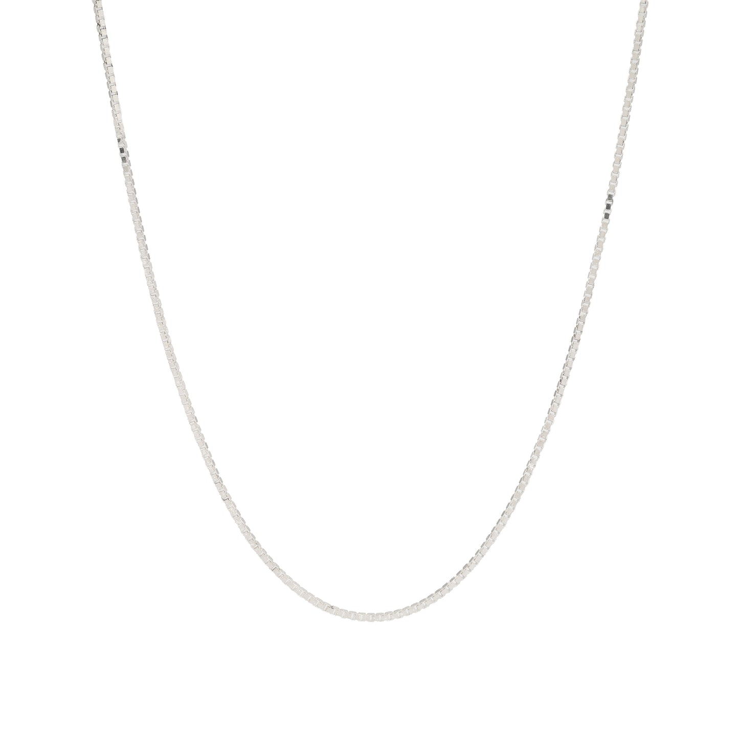 925 Sterling Silver Box Chain necklace 20"