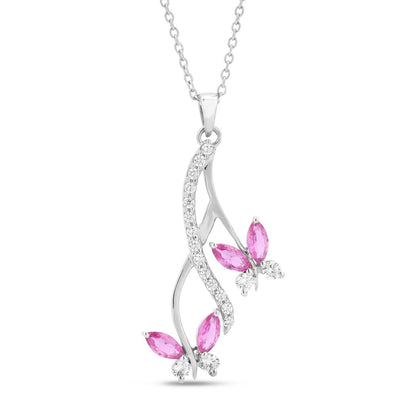 Butterfly Beauty Pendant in With 18+3" inc Chain