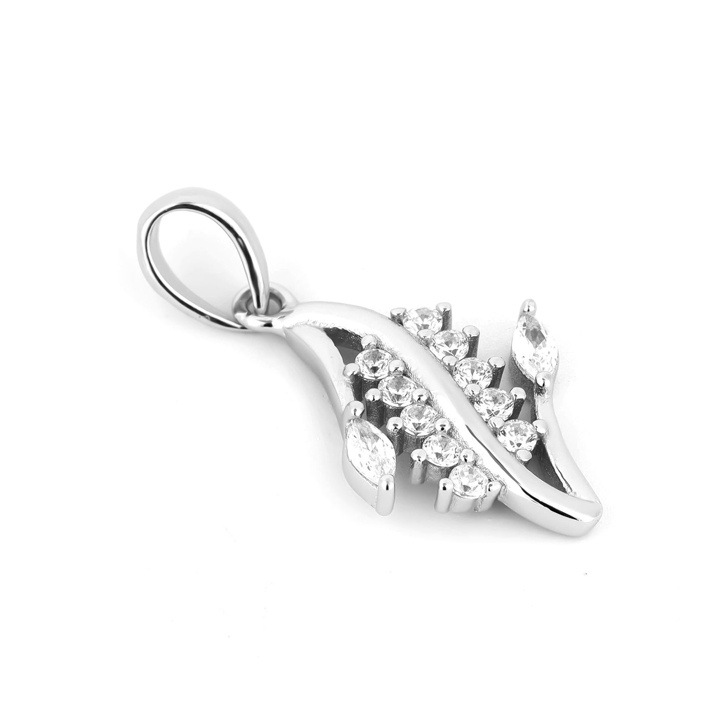 Leaf Design Silver Pendant