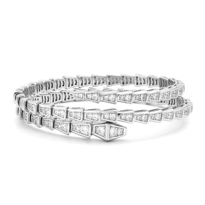 Designer Inspired Serpent Silver Bangle