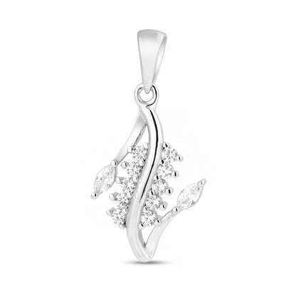 Leaf Design Silver Pendant