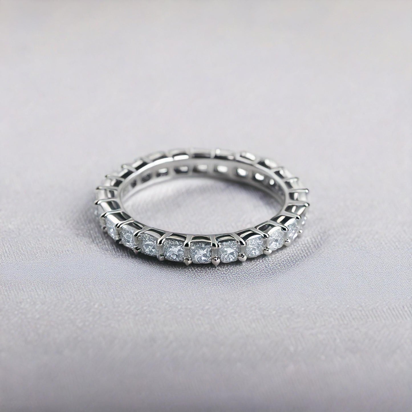 Eternity Engagement Silver Band Ring