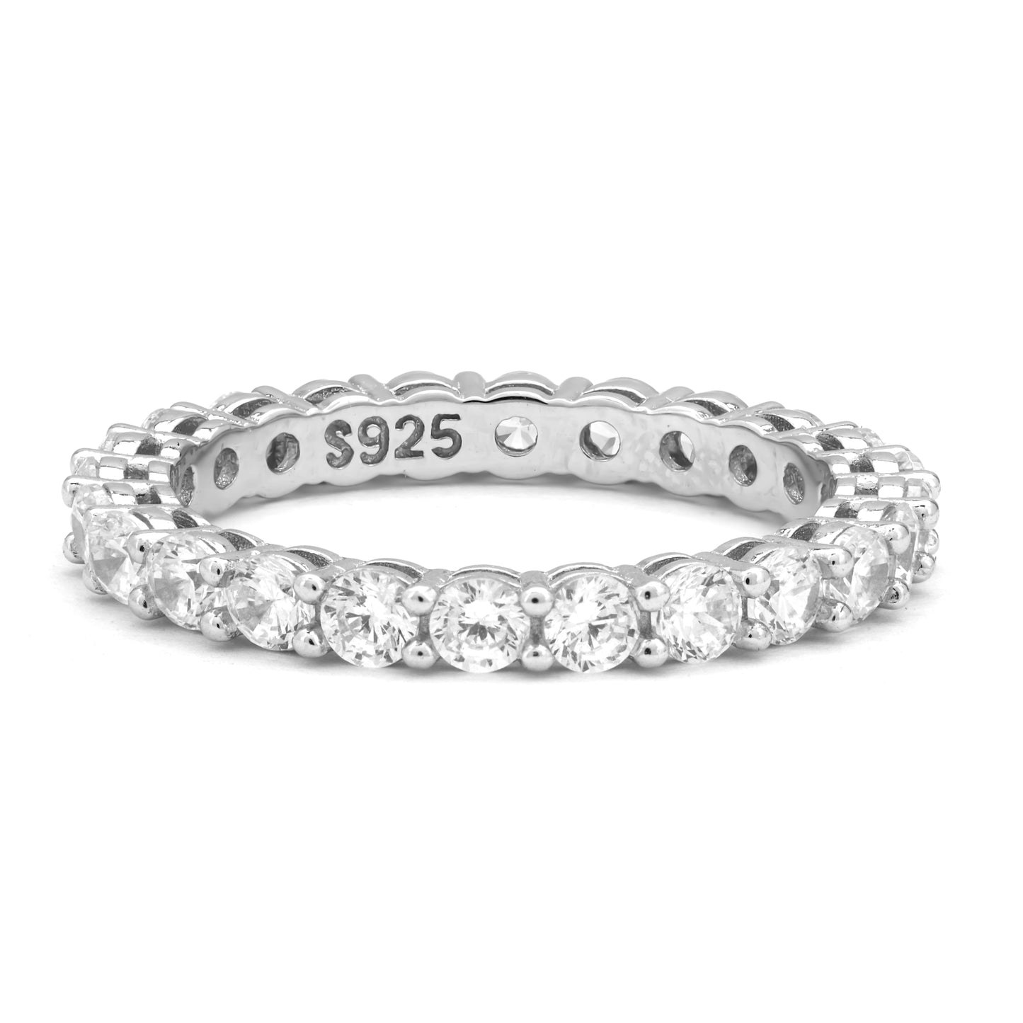 Eternity Engagement Silver Band Ring