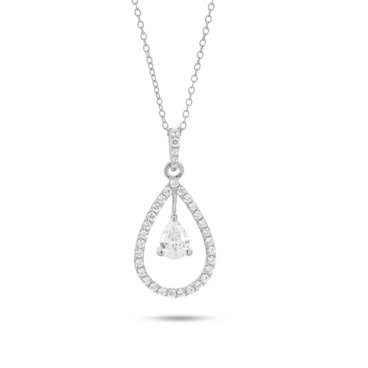 Teardrop Zircon Pendant