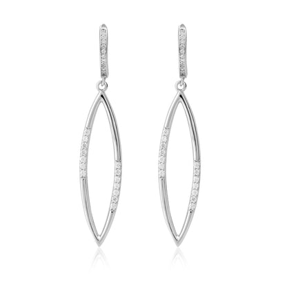 Silver Majestic Marquise Dangler Earring