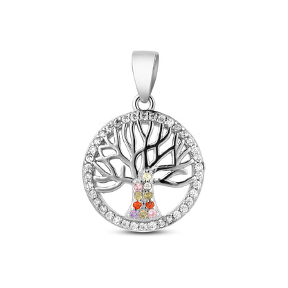 Tree of Life Earring And Pendant Silver Set