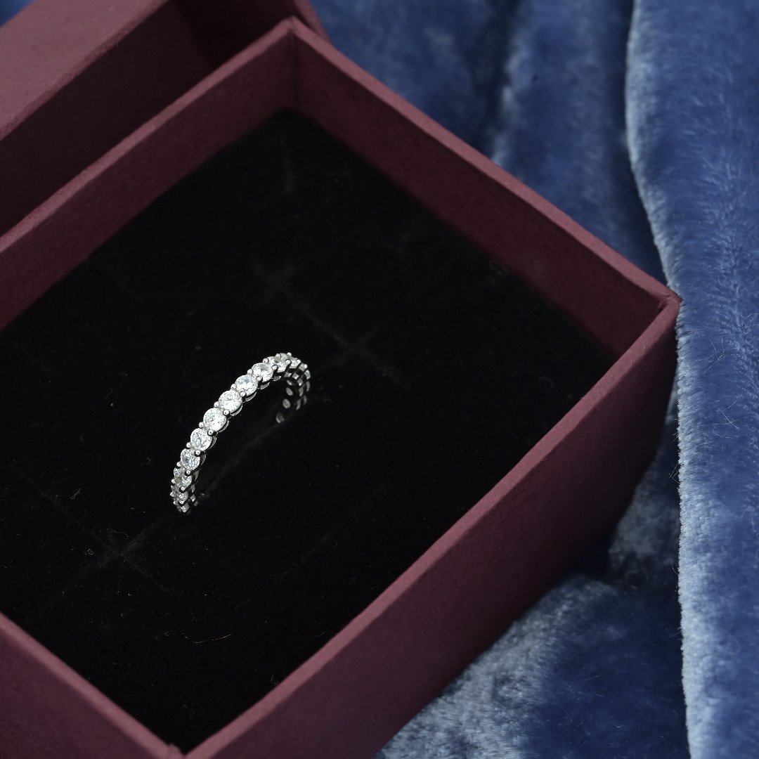 Eternity Engagement Silver Band Ring