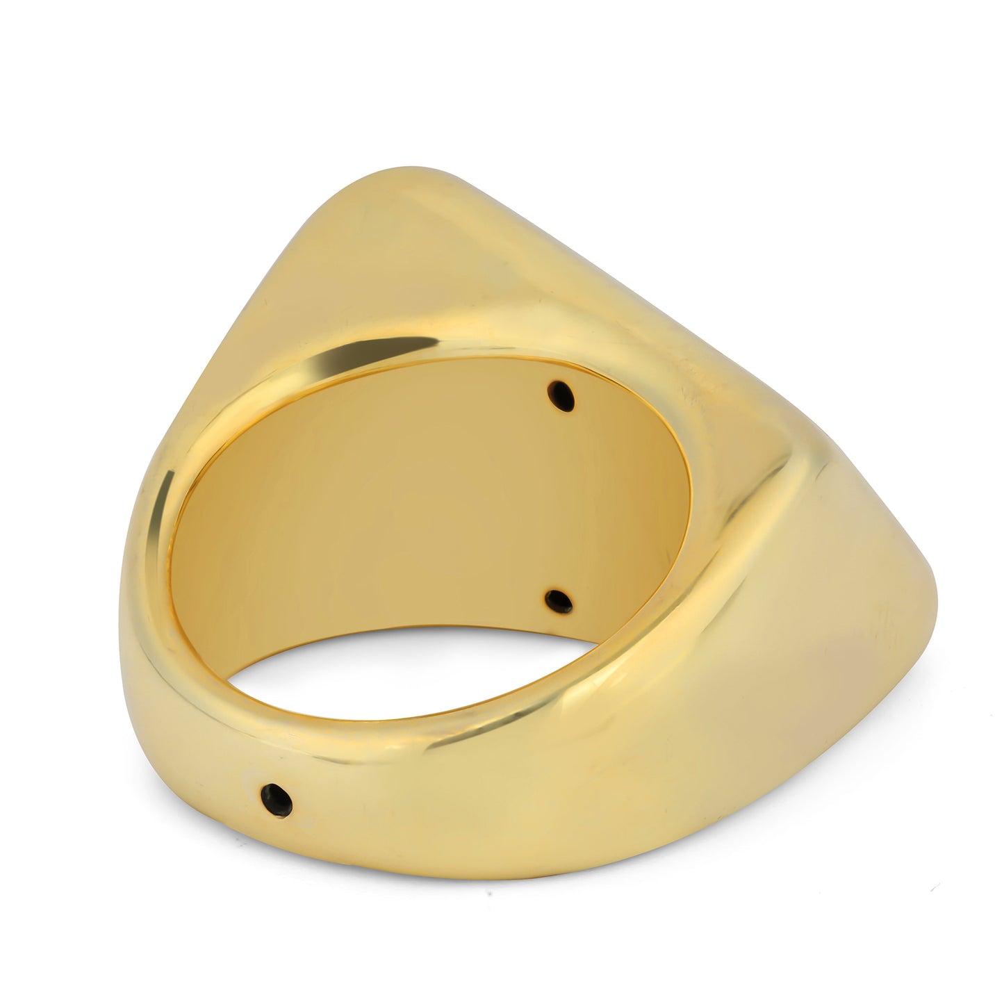 Gold Plating Abstract Silver Ring