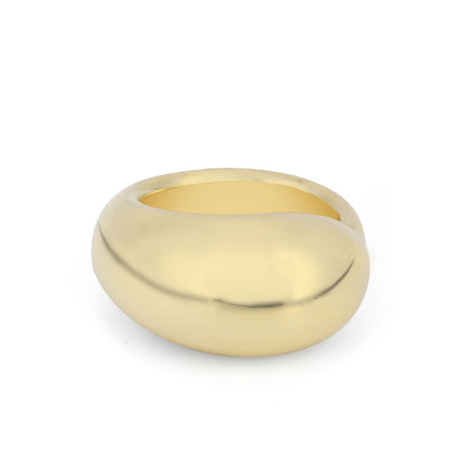 Gold Plating Rare Love Silver Band Ring