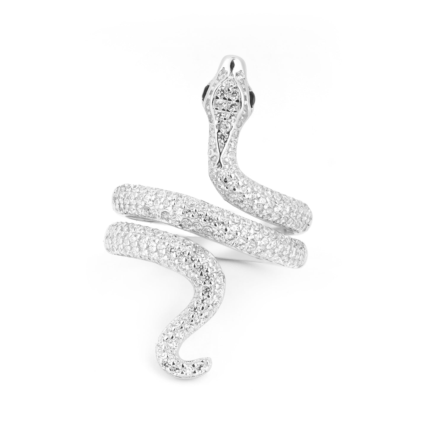 Wraparound Snake Silver Ring