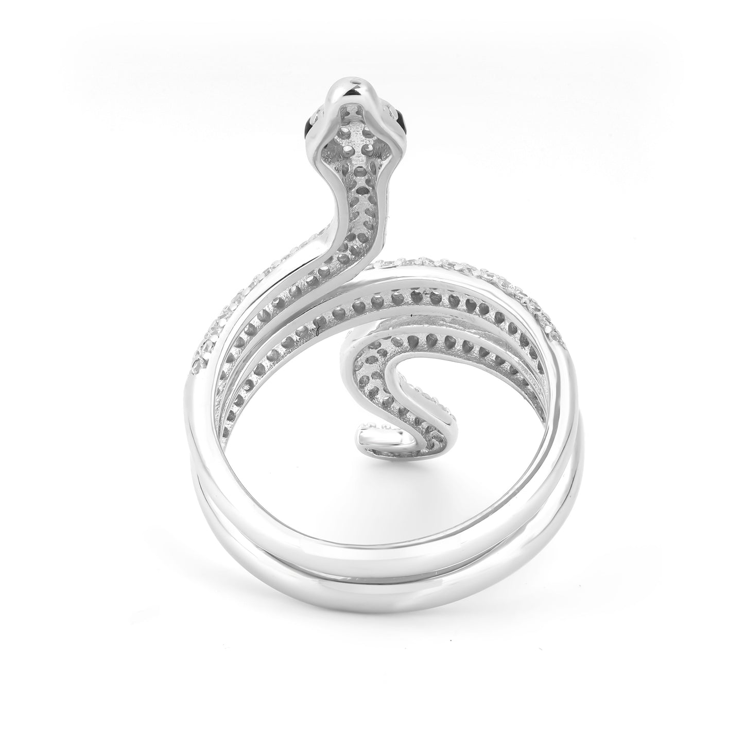 Wraparound Snake Silver Ring