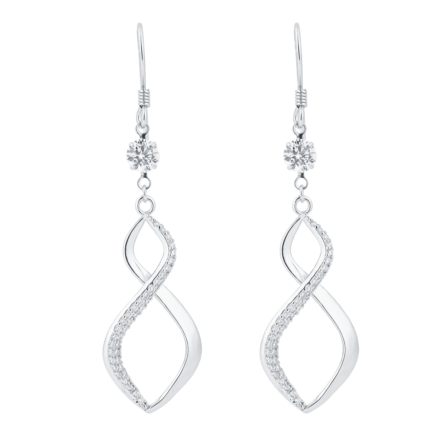 Infinity Style Silver Earring