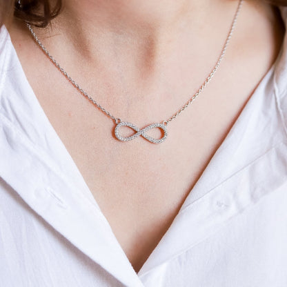 Endless Love Infinity Pendant Necklace 18+3" inc Chain