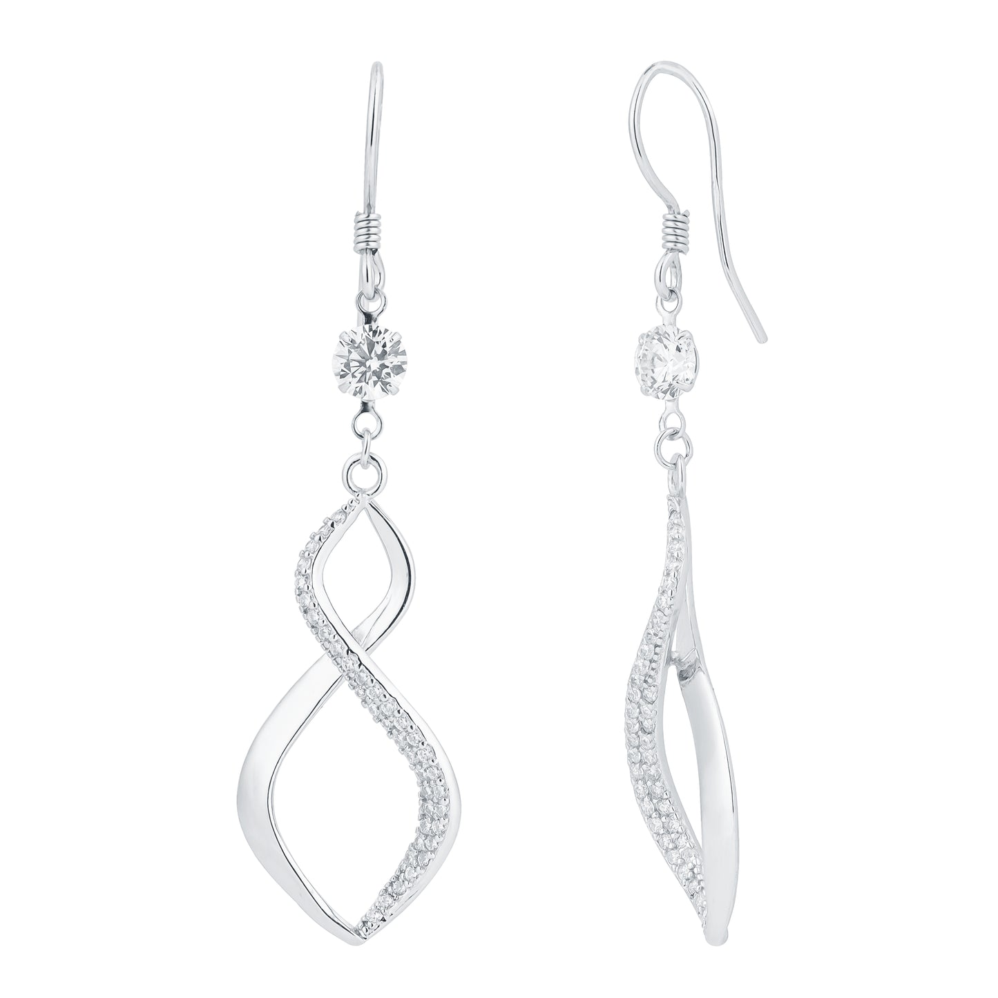 Infinity Style Silver Earring