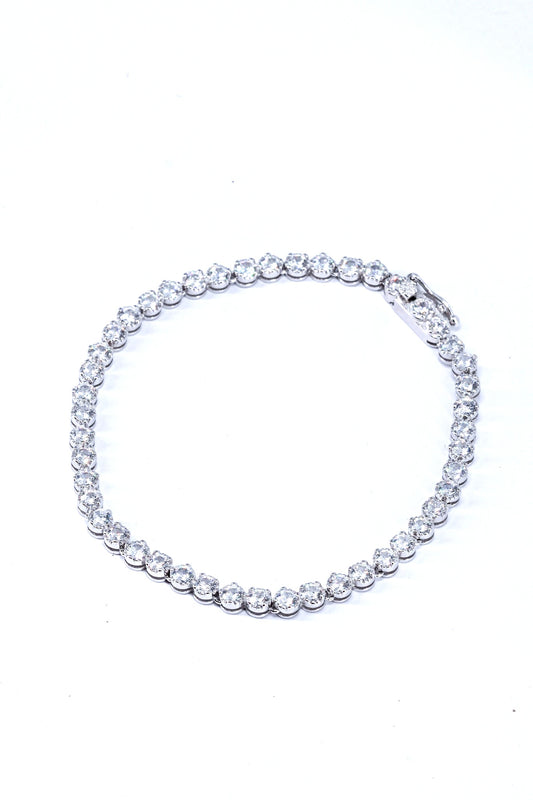 Tennis Bracelet Crown Setting 925 sterling silver